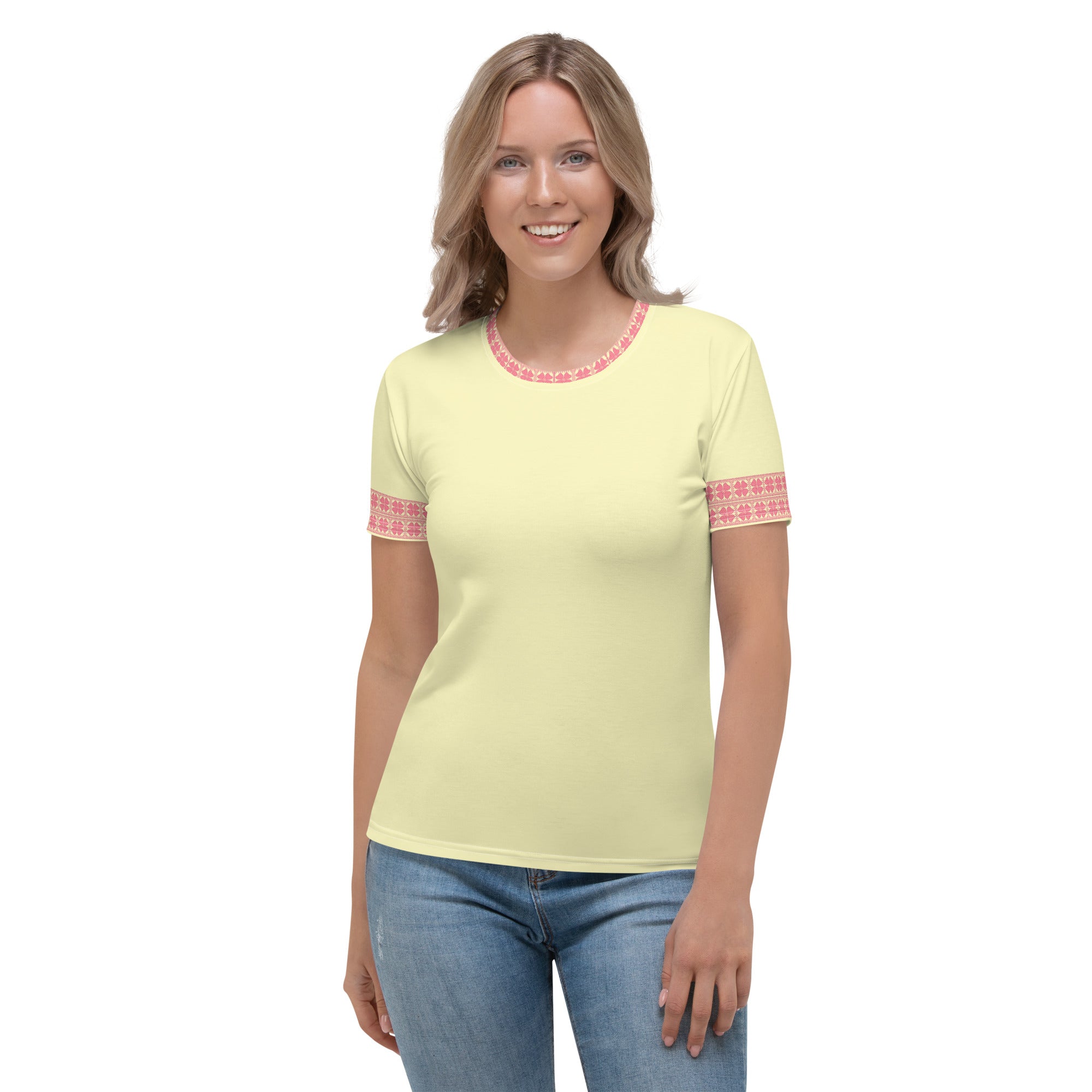 Stylish Light Yellow Women's Summer Shirt with Unique Design