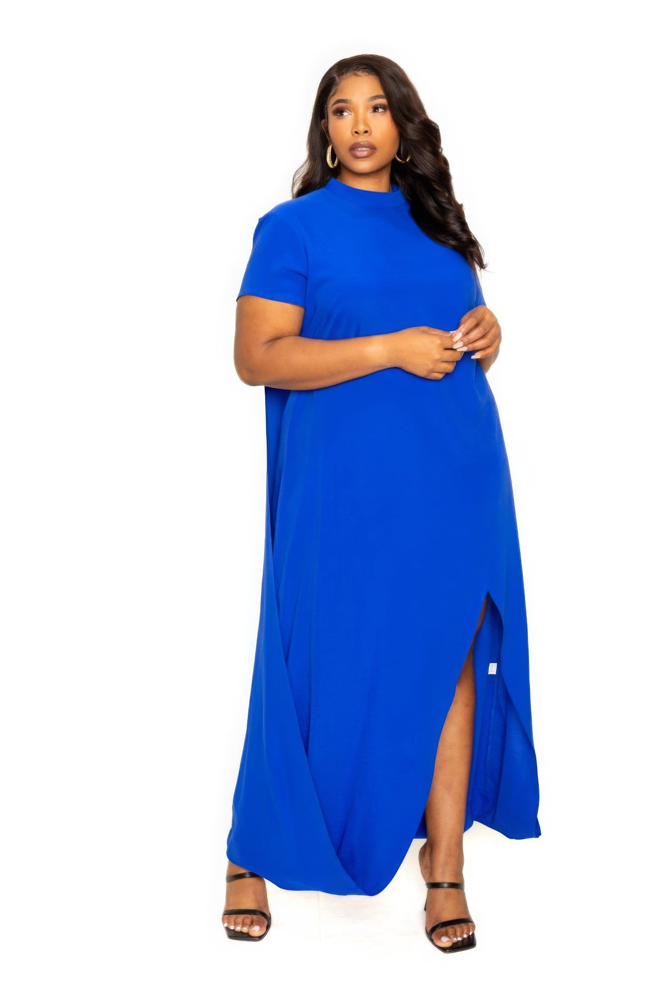 Mock neck back cape dress - Mama & Macha